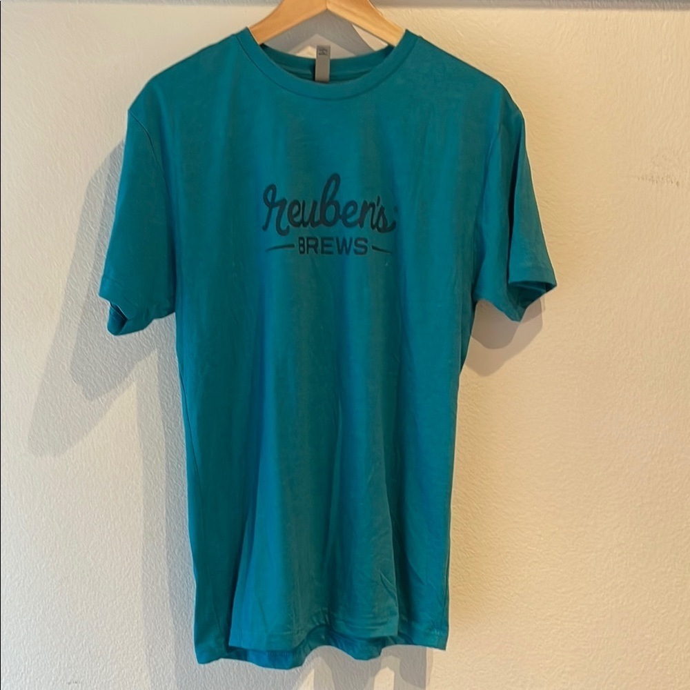 Reuben’s Brews Brewery T-Shirt, Seattle Wa PNW Beer, NWOT, Teal, Size M